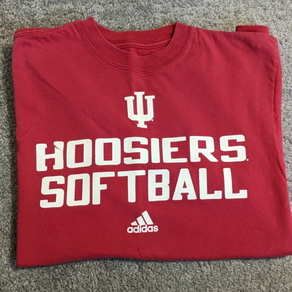 Indiana University Hoosier softball t-shirt.